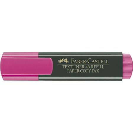 Caneta Marcadora Fluorescente Faber-Castell Textliner 48 - Ponta Chanfrada - Espessura da Linha entre 1,2 mm e 5 mm - Tinta à Ba
