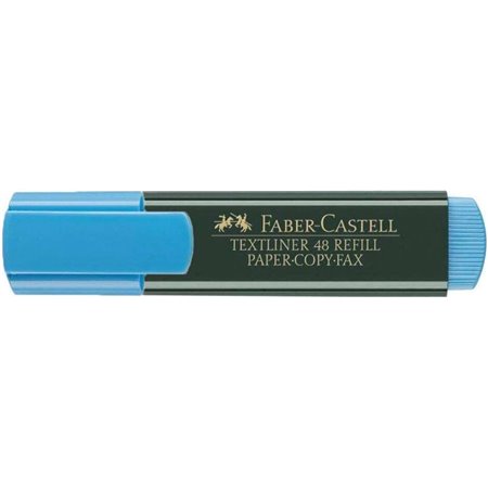 Marcador de texto fluorescente Faber-Castell Textliner 48 - Ponta chanfrada - Espessura da linha entre 1,2 mm e 5 mm - Tinta à b
