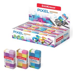 Borracha macia Erichkrause Pixel Classic Shape - Feita de borracha termoplástica - Livre de PVC - Cores sortidas