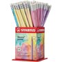 Estojo Stabilo Swano Pastel com 72 Lápis de Grafite HB 2,2mm com Borracha - Mina Resistente à Quebra - Formato Hexagonal - Cores