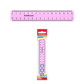 Régua para Bolo Erichkrause - 15cm - Rosa - Saco de Polietileno