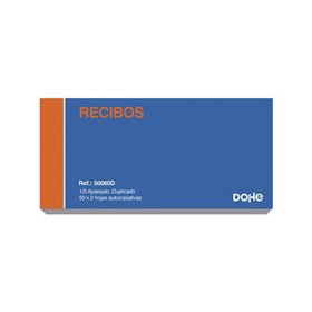 Bloco de Recibos Dohe - Formato Paisagem - 50x2 Folhas Autocopiativas - Duplicado