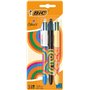 Conjunto de 3 Canetas Esferográficas Retráteis Bic Decors em 4 Cores - Ponta Média de 1,0 mm - Tinta à Base de Óleo - 4 Cores