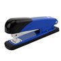 Grampeador de mesa metálico Dohe - Capacidade para até 20 folhas - 100 grampos - Preto/Azul