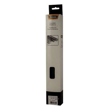 Pacote com 100 espirais metálicas Fellowes de 14 mm - até 100 páginas - pretas