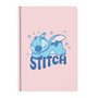 Caderno espiral Safta Stitch Ohana - Formato fólio - 80 folhas de papel 80gsm - Quadriculado 4x4mm - Capa dura brilhante - Marge