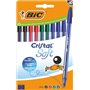 Canetas Esferográficas Bic Cristal Soft, Pacote com 10 - Ponta Média de 1,2 mm - Traço de 0,45 mm - Escrita mais suave - Cores s