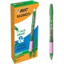 Caneta Esferográfica Apagável Bic Illusions - Ponta Média de 0,7 mm - Empunhadura Emborrachada - Recarregável - Verde