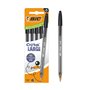 Conjunto de 5 Canetas Esferográficas Bic Cristal - Ponta Redonda de 1,6 mm - Traço de 0,6 mm - Tinta à Base de Óleo - Preta