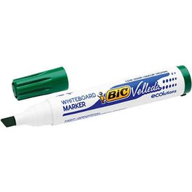 Marcadores para quadro branco Bic Velleda 1751 ECOlutions - Ponta chanfrada - Espessura da linha entre 3 mm e 5,5 mm - Tinta à b