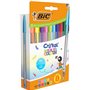 Conjunto de 20 canetas esferográficas Bic Cristal Multicoloridas - Ponta de 1,6 mm - Espessura da linha de 0,42 mm - Tinta à bas