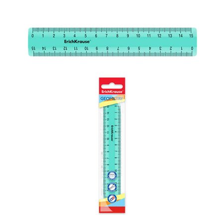 Régua Erichkrause Mint Pastel - 15cm - Verde Menta - Embalagem em saco plástico