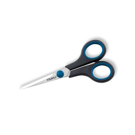 Tesoura Dahle 54405 Office Comfort-Grip em aço temperado, 14 cm - Lâminas afiadas - Cabos revestidos de borracha