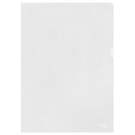 Caixa com 100 pastas de arquivo Esselte com recortes para polegar, formato A4 - Folha de PP texturizada (casca de laranja) - Esp