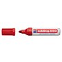 Marcador permanente Edding 550 - Ponta redonda - Espessura da linha entre 3 e 4 mm - Recarregável - Secagem rápida - Vermelho