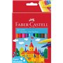 Conjunto de 12 Marcadores Faber-Castell Castle - Tinta lavável à base de água - Cores sortidas