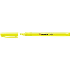 Marcador fluorescente Stabilo Flash - Tamanho de bolso - Espessura do traço de 1 e 3,5 mm - Tinta à base de água - Amarelo
