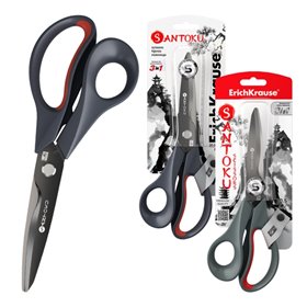 Tesoura multifuncional Santoku 3 em 1 Erichkrause de 20,5 cm - Corta facilmente barbante, corda, arame e caules de plantas - Cor