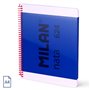 Caderno espiral Milan Nata 624, formato A4, liso - 80 folhas de 95 g/m² - Microperfurado, 4 furos - Azul