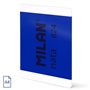 Caderno Milan Nata 624 com cola, formato A4, quadriculado 5x5mm - 48 folhas de 95 g/m² - microperfurado - azul
