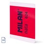 Caderno Milan Nata 624 com cola, formato A4, quadriculado 5x5mm - 48 folhas de 95 g/m² - microperfurado - rosa