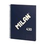 Caderno espiral Milan Série 1918, formato A4, quadriculado 5x5mm - 80 folhas de 95 g/m² - microperfurado, 4 furos - azul escuro