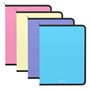 Pacote com 4 pastas com zíper Erichkrause em tons pastel foscos - Para organizar e transportar documentos - Cores pastel sortida