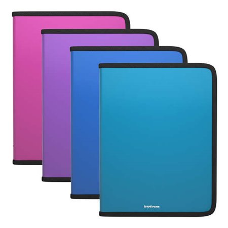 Pastas com zíper Erichkrause Matt Vivid - A4+ - Cores sortidas