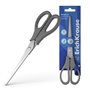 Tesoura ErichKrause EasyCut em aço inoxidável, 19 cm - Afiação dupla avançada - Cores sortidas aleatórias