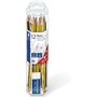 Staedtler Noris 120 - Pacote com 12 Lápis de Grafite Hexagonais + Borracha - Mina HB Ultrarresistente de 2mm - Madeira de Flores