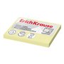 Bloco de notas adesivas ErichKrause com 100 unidades, 50x75mm - Removíveis - Amarelo Claro