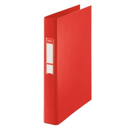 Pasta de argolas Esselte - Tamanho fólio - Capacidade para 190 folhas - 2 argolas de 25 mm - Vermelha