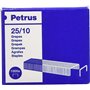 Caixa Petrus com 1000 grampos galvanizados 25/10 - até 60 folhas - haste de 10 mm