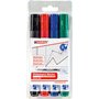 Edding 660 - Pacote com 4 Marcadores para Quadro Branco - Ponta Redonda - Espessura da Linha entre 1,5 e 3 mm - Recarregáveis - 