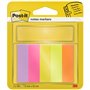 Pacote com 5 blocos de 100 marcadores reposicionáveis Post-it - Formato retangular - Cores sortidas