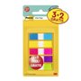 Conjunto de 5 Dispensadores Post-it Index com 20 Marcadores Reposicionáveis - Dimensões 11,9 x 43,2 mm - Cores Sortidas