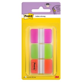Dispensador de marcadores Post-it com 66 unidades reposicionáveis - Formato retangular - Cores sortidas