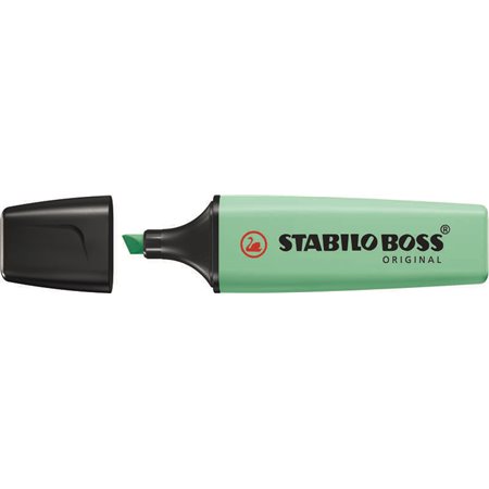 Marcador fluorescente Stabilo Boss 70 Pastel - Espessura da linha de 2 a 5 mm - Recarregável - Tinta à base de água - Verde ment