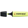 Marcador fluorescente pastel Stabilo Boss 70 - Espessura da linha entre 2 e 5 mm - Recarregável - Tinta à base de água - Cor Lim