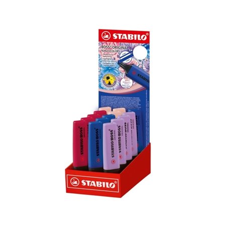 Estojo Stabilo Boss Naturecolors Wildflower Edition com 15 marcadores - Espessura da linha entre 2 e 5 mm - Tinta à base de água