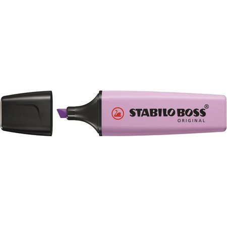 Marcador fluorescente pastel Stabilo Boss 70 - Espessura da linha de 2 a 5 mm - Recarregável - Tinta à base de água - Cor violet