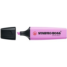 Marcador fluorescente pastel Stabilo Boss 70 - Espessura da linha de 2 a 5 mm - Recarregável - Tinta à base de água - Fúcsia gel
