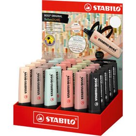 Conjunto de 30 Marcadores Stabilo Boss Naturecolors - Espessura da linha entre 2 e 5 mm - Tinta à base de água - Cores: Siena, B
