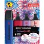 Conjunto de 4 Marcadores Stabilo Boss Naturecolors Edição Flores Silvestres - Espessura da linha entre 2 e 5 mm - Tinta à base d