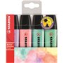 Stabilo Boss 70 Pastel - Conjunto com 4 Marcadores Fluorescentes - Espessura da Linha entre 2 e 5 mm - Recarregáveis - Tinta à B