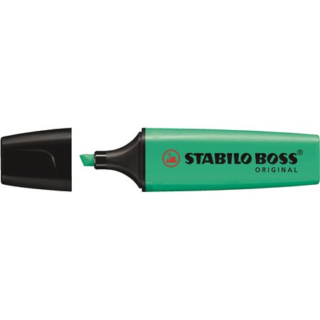 Marcador de texto fluorescente Stabilo Boss 70 - Espessura da linha: 2-5 mm - Recarregável - Tinta à base de água - Turquesa flu