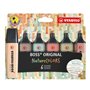 Conjunto de 6 marcadores Stabilo Boss Naturecolors - Espessura da linha entre 2 e 5 mm - Tinta à base de água - Cores: Siena, Be