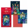 Pacote com 8 cartões de Natal Dohe com envelopes - 2 modelos diferentes - Tamanho 12,2 x 23,5 cm - Papel offset - Impressão colo