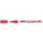 Marcador permanente Edding 750 - Ponta redonda - Espessura da linha entre 2 e 4 mm - Tinta opaca - Secagem rápida - Vermelho