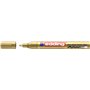 Marcador permanente Edding 750 - Ponta redonda - Espessura da linha entre 2 e 4 mm - Tinta opaca - Secagem rápida - Cor dourada